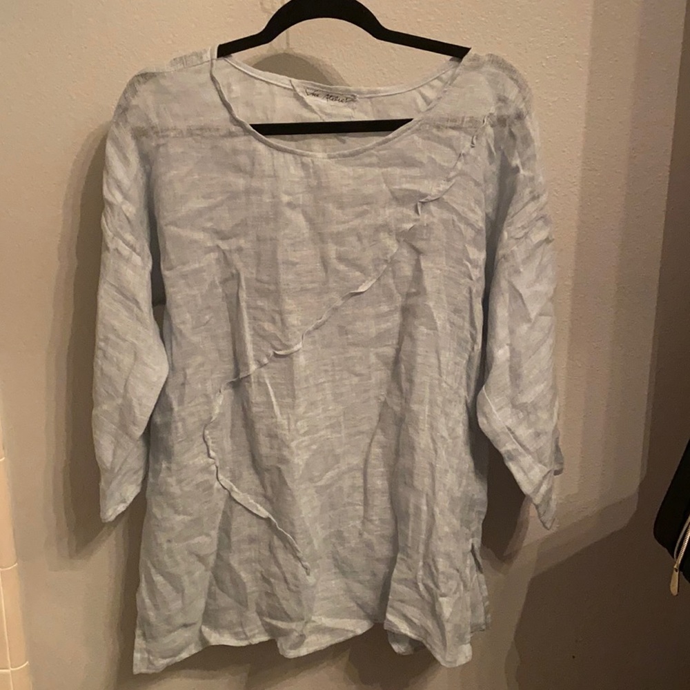 Light blue top